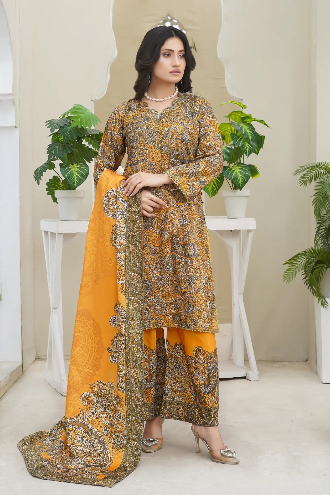 Bin Saeed 3Pc Stitched Suit