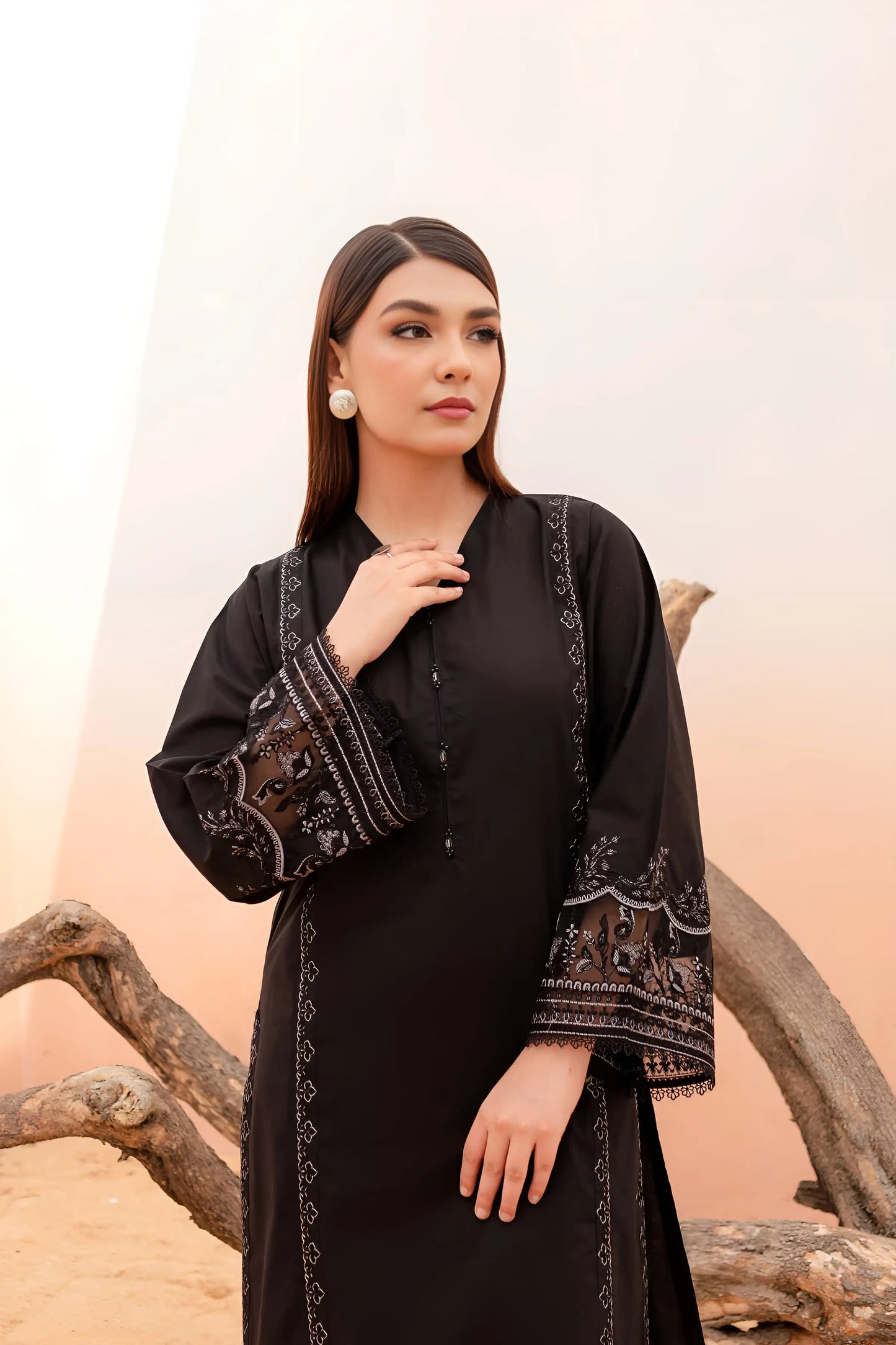 Black Rose - 2Pc Stitched