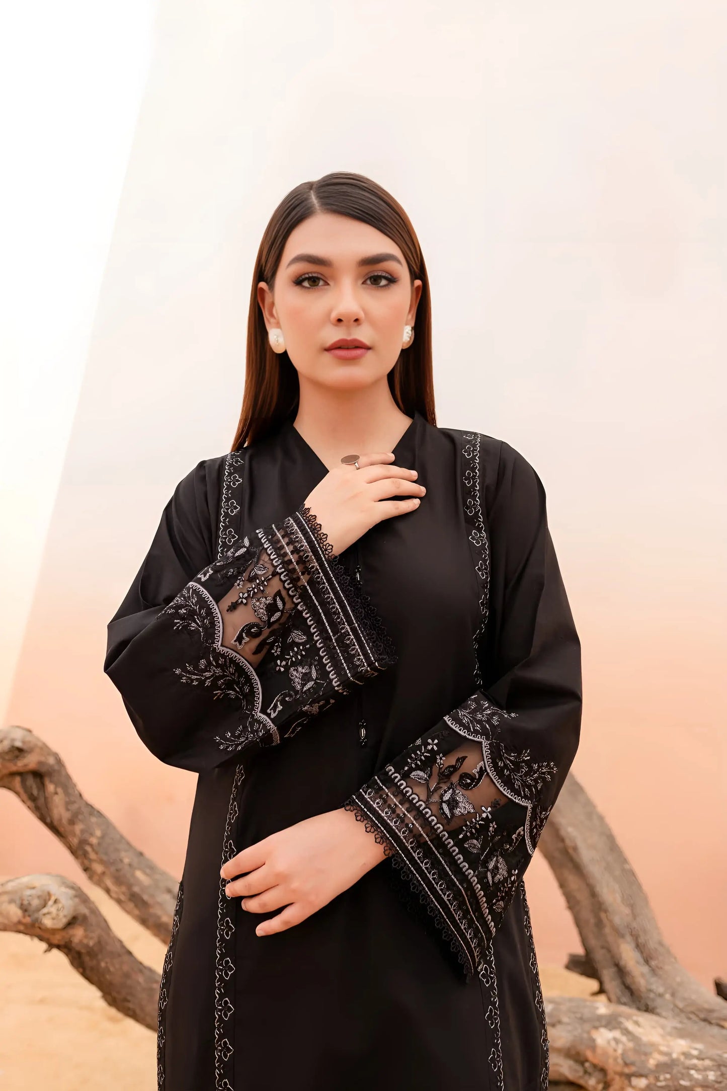 Black Rose - 2Pc Stitched