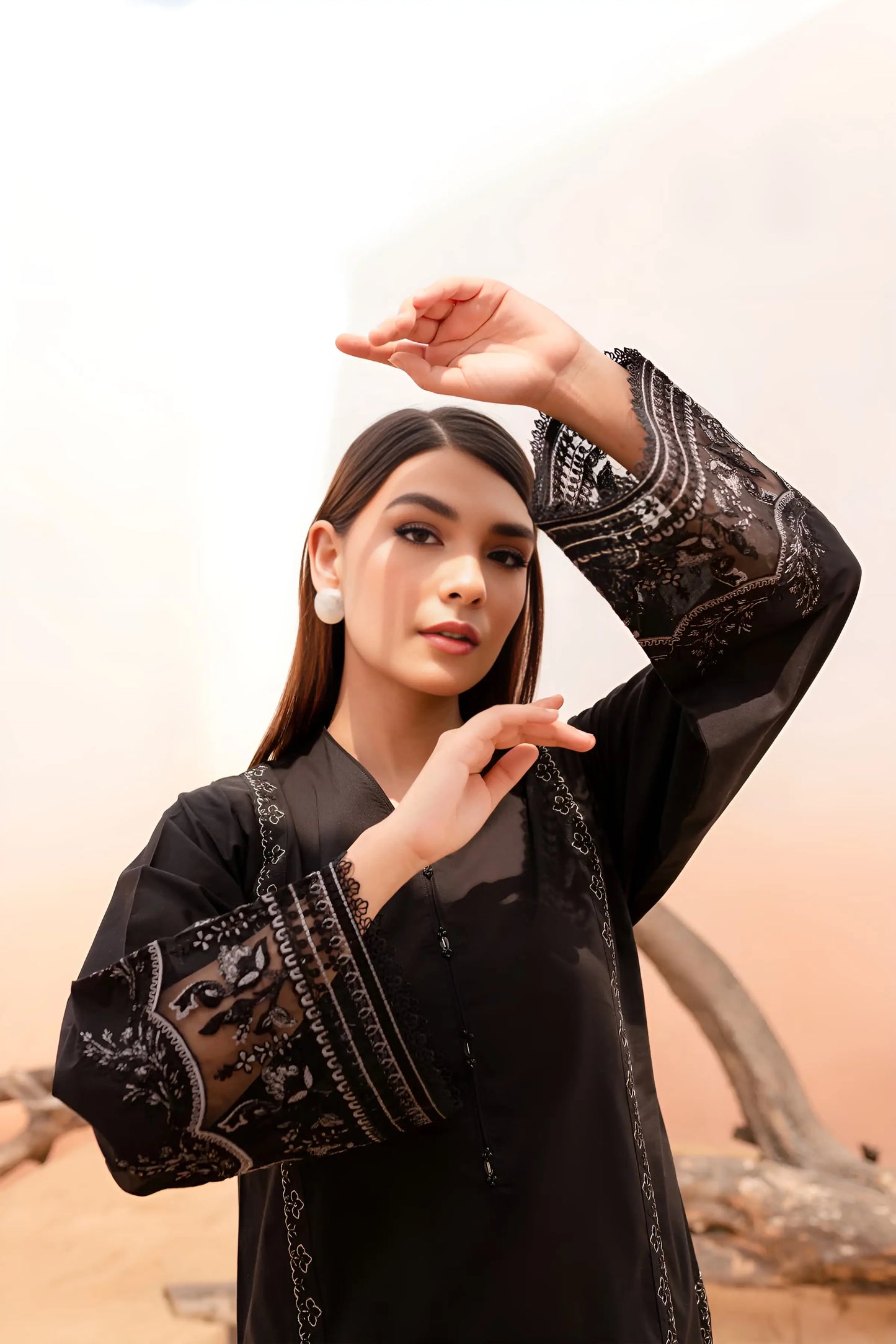 Black Rose - 2Pc Stitched