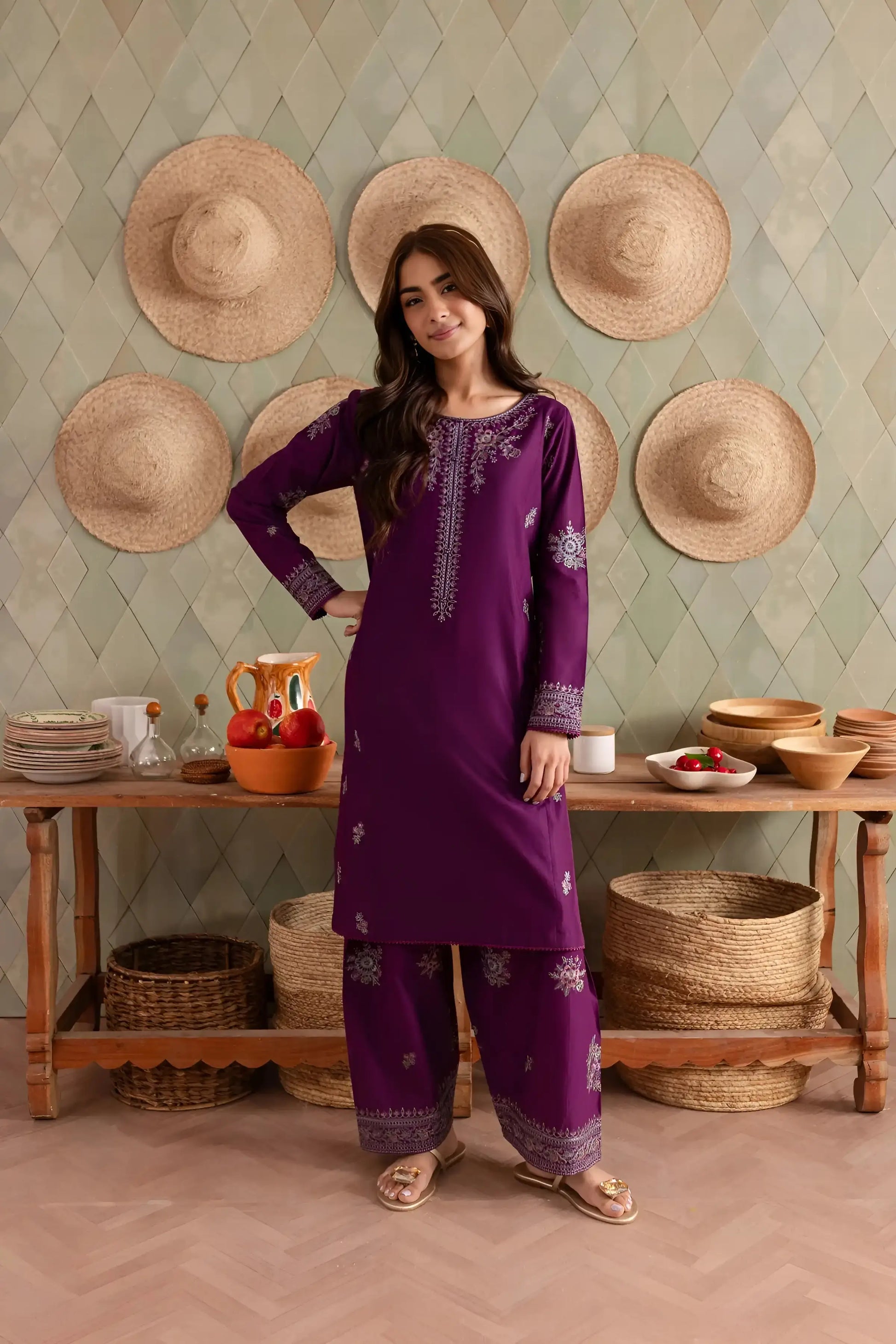 Embroidered Lawn Dress