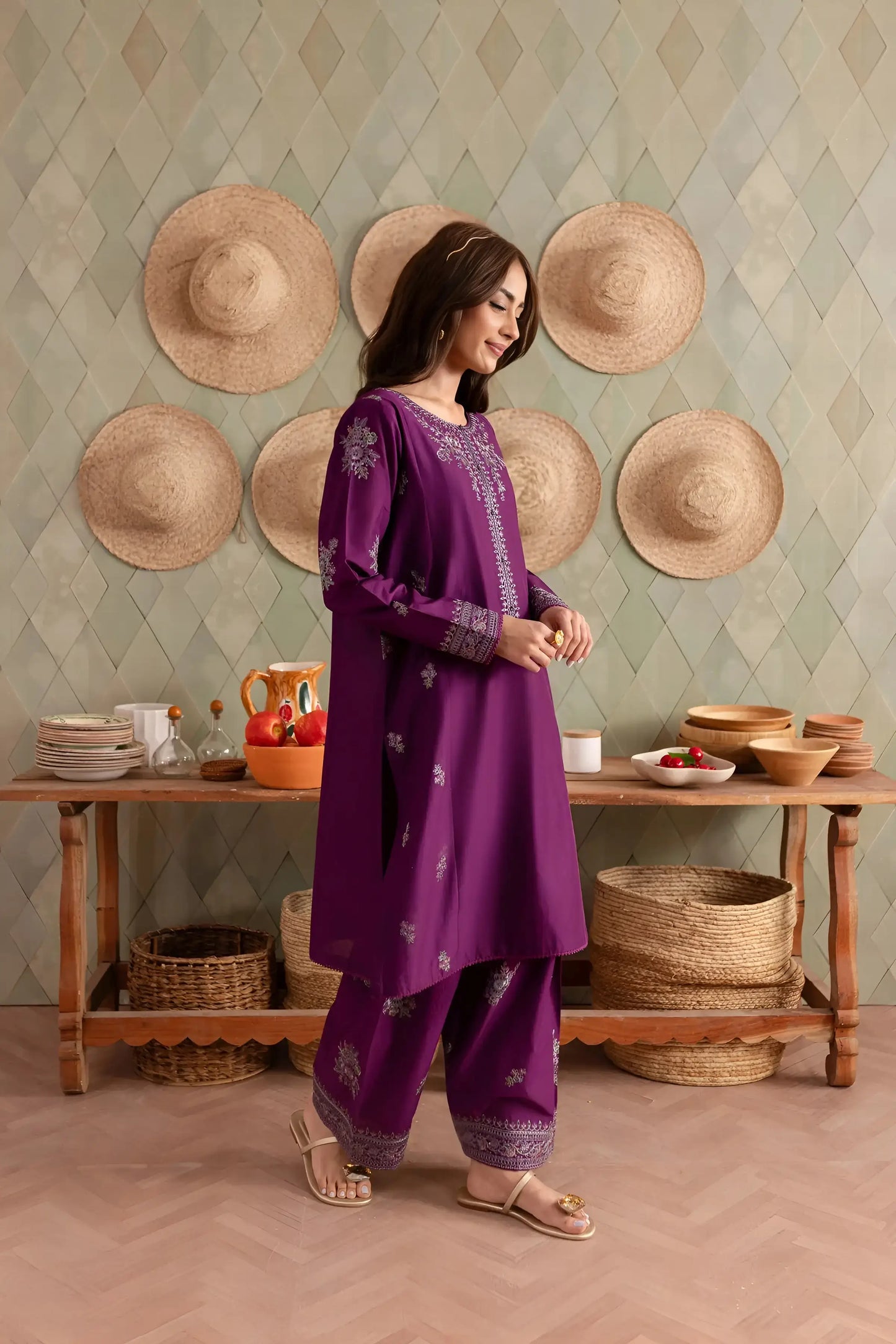 Embroidered Lawn Dress
