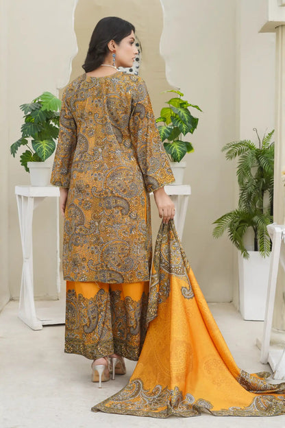 Bin Saeed 3Pc Stitched Suit