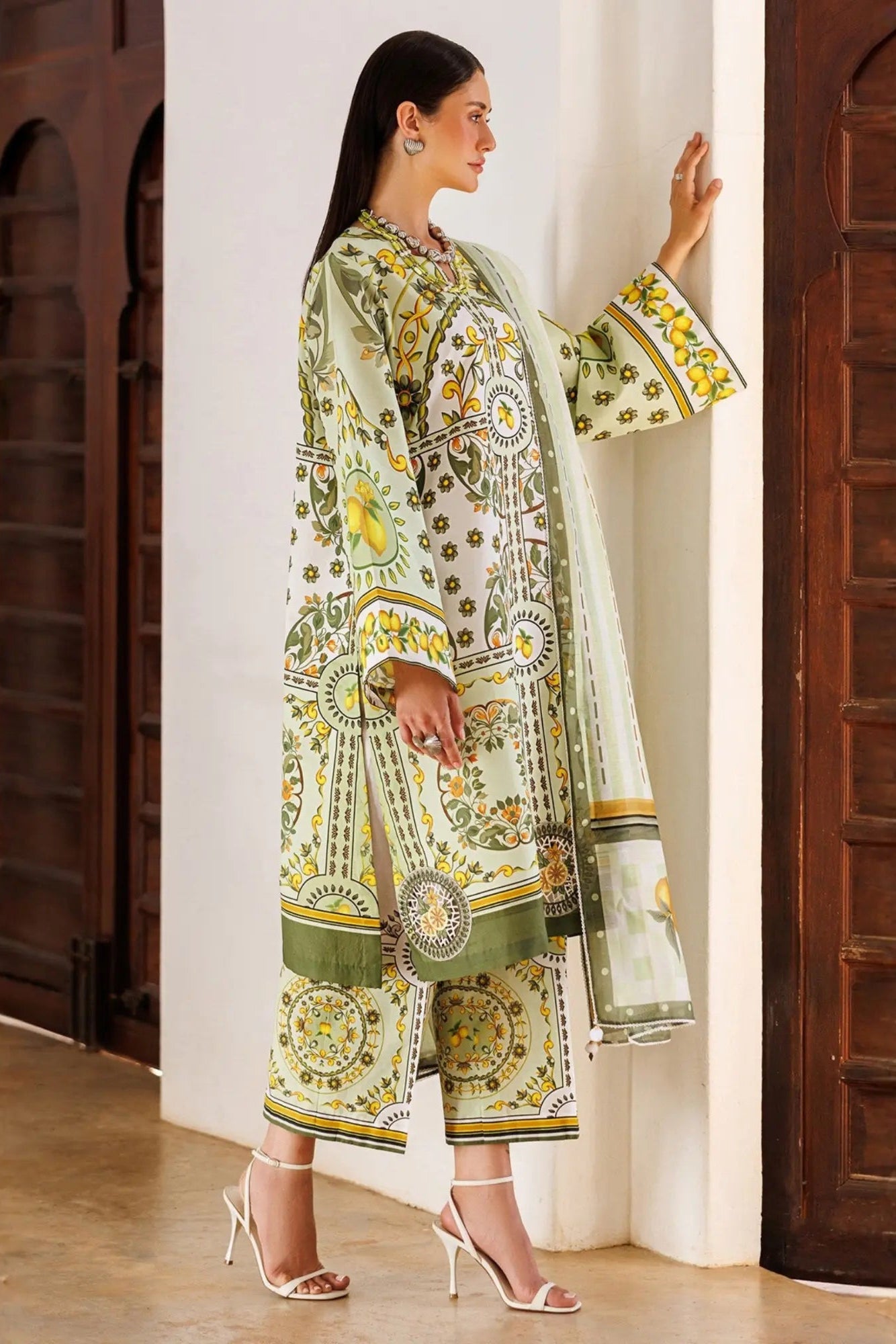 Lush Lime 3Piece Stitched