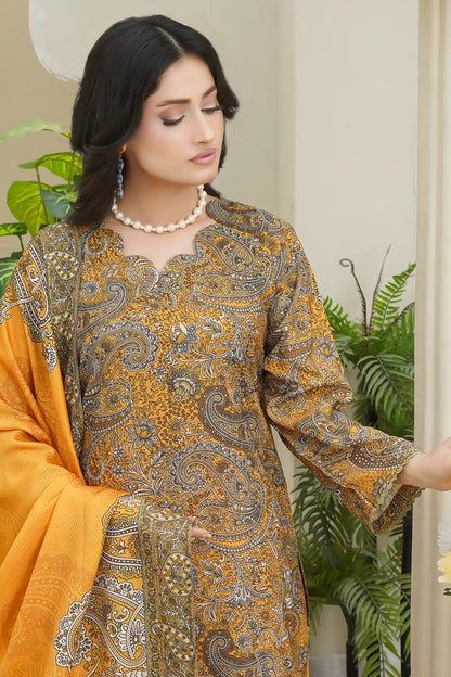 Bin Saeed 3Pc Stitched Suit