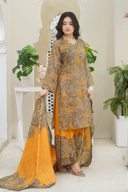 Bin Saeed 3Pc Stitched Suit