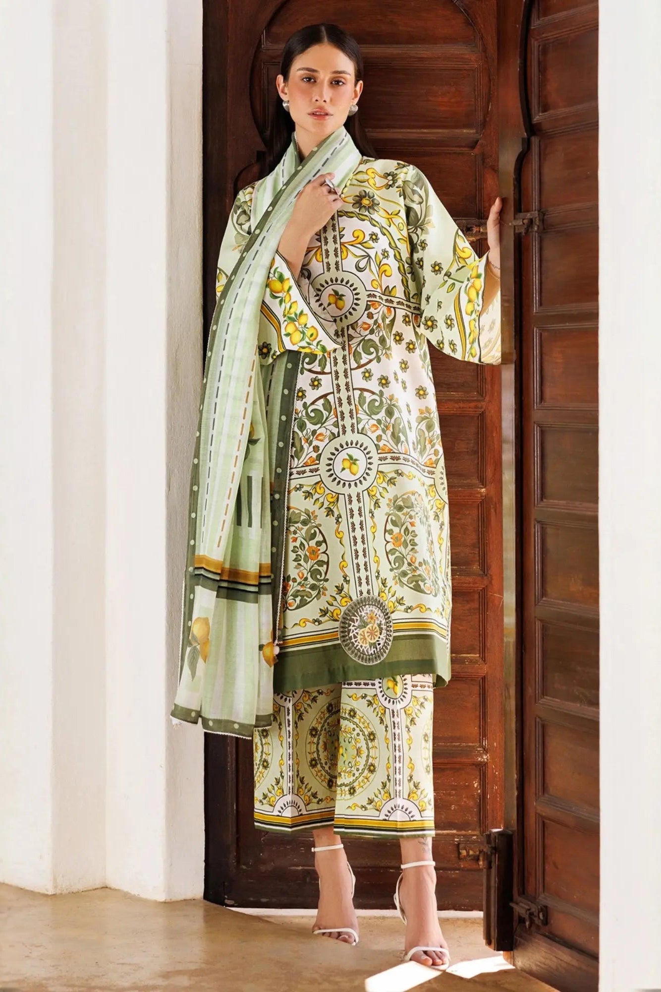 Lush Lime 3Piece Stitched