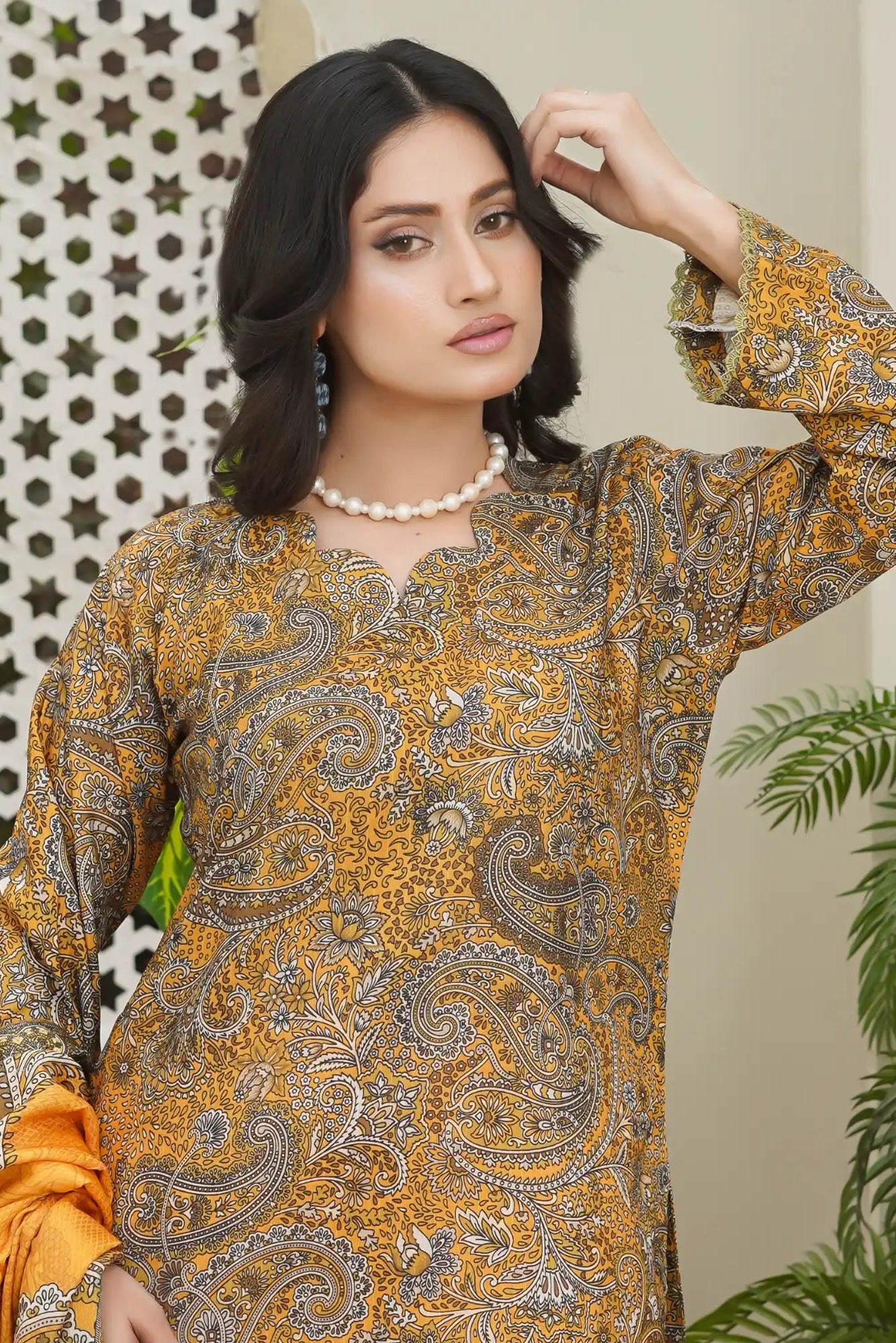 Bin Saeed 3Pc Stitched Suit