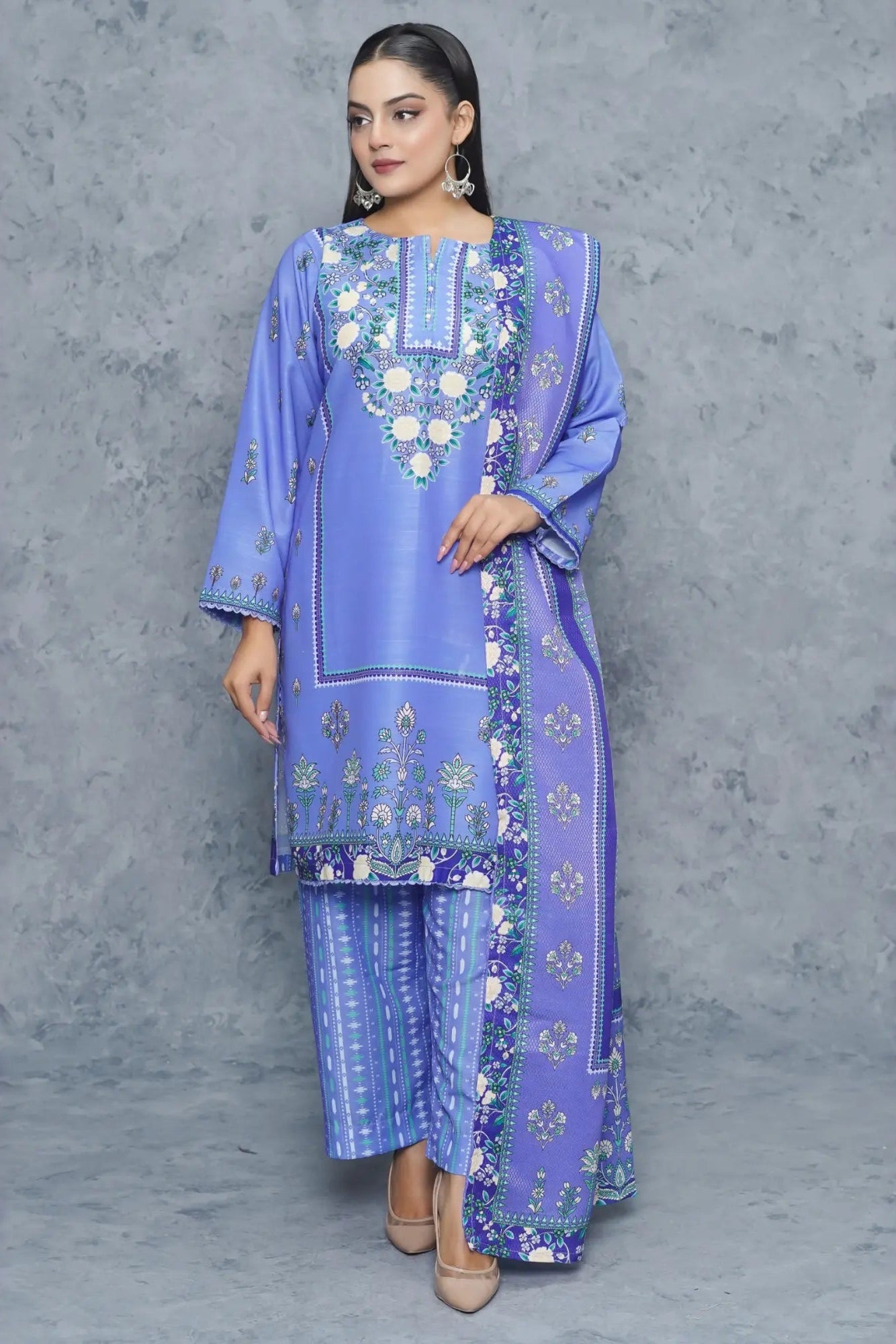 Dhanak 3Piece Stitched Suit