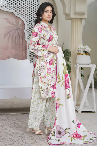 Sapphire 3 Piece Stitched Suit front design view